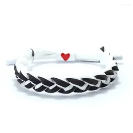 Charm Bracelets Fashion Braided Macrame Bracelet Men Women Sliding Adjustable Rope Braslet Heart Couple Jewelry Wrap Surfing Nautical Joias