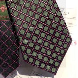 gurtel tie Designer Stripe Embroidered Ties Army Green Men Silk Tie Business Casual Fashion High Quality Bow Ties Tie 58