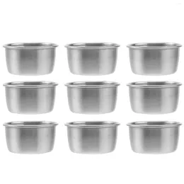 Plates 9/10/12pcs Stainless Steel Condiment Sauce Cups Tomato Container Dipping Bowl For Restaurant Home Party