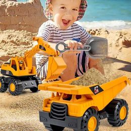 Diecast Model Cars Simulated excavator truck model tractor toy dump truck model car toy mini car excavator dump truck model childrens birthday gift WX