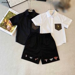 Top baby t shirt set Summer two-piece set child tracksuits Size 100-150 kids designer clothes boys Short sleeve shirt and shorts 24Feb20