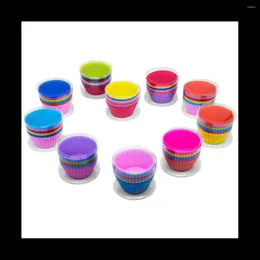 Baking Tools Silicone Muffin Cup Birthday Party Wedding Decoration Mould Egg Tart (120 Pieces)