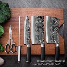 Damascus Grain Set, Household Stainless Steel Meat and Fish Fillet Bone Cutting Knife, Kitchen Tool