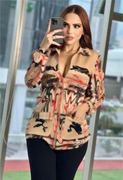 Women Blouses Shirts Print Letter Dresses Designer Shirt Tops Long Sleeve Slim Fit Shirt Plus Size One-piece Skirt Working Blouse