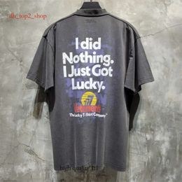 Vetements T Shirt Men's T-Shirts T-Shirt Men Women 1 1 High Quality I Did Nothing I Just Got Lucky T Shirt Top Tees 8688