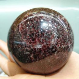 Decorative Figurines Real Natural Garnet Quartz Sphere Mineral Balls Stones And Crystals For Protection Energy Wife Gift Gemstone Bedroom