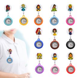 Childrens Watches Princess Clip Pocket Collar Watch Style Retractable Nurse Fob For Nurses Doctors With Second Hand Drop Delivery Otzlm