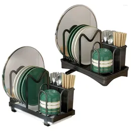 Kitchen Storage Drying Racks For Dishes Portable Dish Rack Reuseable Countertop Drain Large Capacity