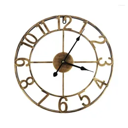 Wall Clocks Oversized Clock 16inch Large Minimalist Big Battery Operated Analogue With Arabic Numerals Wrought Iron