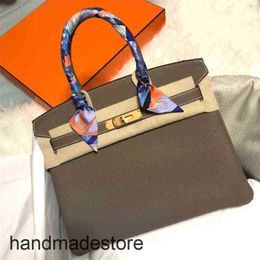 Designer Bag Handbag 2024 Head Platinum Leather Litchi Pattern Women's Fashion One Shoulder Cross Carrying Large Capacity SCHT