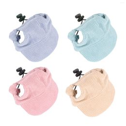 Dog Apparel Summer Pet Sun Hat Adjustable Corduroy Casual Lightweight Stylish For Dogs Cats