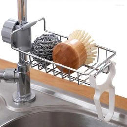 Kitchen Storage Stainless Steel Sink Drain Rack Detachable Rag Sponge Bathroom Soap Holder Organiser Accessories