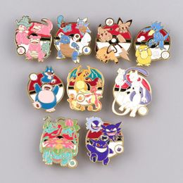 Brooches Cartoon Dinosaur Lapel Pins Anime Metal For Backpack Brooch Women Clothing Accessories Jewellery Gifts Friends
