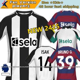 TONALI 24 25 NUFC soccer jerseys top Men Kids Kit Football Shirt 2024 2025 TONALIBRUNO G. WILSON SAINT MAXIMIN ISAK UnITeDS Home Away Third Set S-4XL Fan uniforms