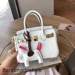 Mini Platinum Designer Bag Handbag Summer Lychee Pattern Women's Leather Messenger Single Shoulder Cowhide Tide AC1X