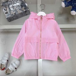 Top kids jacket Solid color Hooded baby Sunscreen clothing Size 100-160 boys girls coat designer child Outerwear Jan20