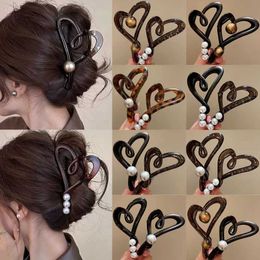 Hair Clips Barrettes Coffee black large hair claw clip Quran love womens fashionable acrylic accessories girl bucket cra