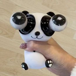 Decompression Toy Panda Squeeze Fun Stress Relief with Pop Up Eye Sensory Therapy Fidget for Children Autism and Adults H240516