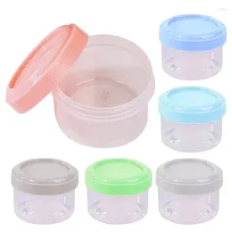 Storage Bottles 6pcs Refillable Plastic Empty Jar Pot Mini Thickened Sealed Fresh Box Portable Food Freezer Containers Accessori