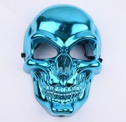 NEW Halloween Horror Mask Christmas Electroplated Taro Mask Ghost Head Funny Mask Party Gift 6 Colors OPP bag7195091