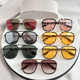 Designer Sunglasses For Women Men Fashion Style Square Frame Summer Polarized Sun Glasses Classic Retro 7 Colors With Retail Box