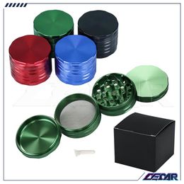 Aluminum alloy Grinder 60mm smoke accessroy herb RAW Tobacco Grinders 4 Layers Herbs Crusher Colorful Grinders Factory price bong