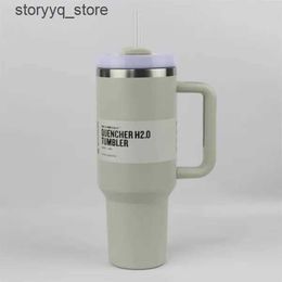 Mugs Stanleiness Mugs New 40oz Mugs Tumbler With Handle Insulated Tumblers Lids Straw Steel Coffee Termos Cup With Stan BJ3N