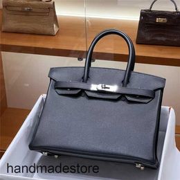 Epsom Platinum Leather Bag Handmade Designer Wax Thread 30 Pack Classic Fashion High Quality Handbag Women's Original Logo GNRA