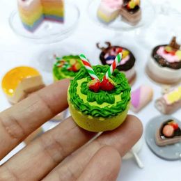 Kitchens Play Food New 1/6 simulation mini doll house mini rainbow cake chocolate cake matcha cake simulation food mini cake Bryce OB11 BJD doll S24516