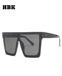 HBK Women Oversized Square Sunglasses 2019 New Fashion Brand Men Vintage Big Frame Eyewear For Outdoor Oculos UV4007546064