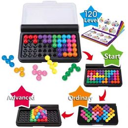 Other Toys 3D Bead Puzzle Logic Thinking Building Block 120 Challenge Intelligent Game Focus Travel Game Montessori Toys Childrens Gifts S245163 S245163