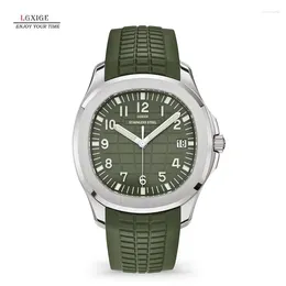 Wristwatches Green Watches For Men Quartz Sport Watch Date Chronograph Waterproof Multifunction Male Wristwatch Reloj