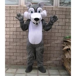 Christmas Grey wolf Mascot Costume Cartoon theme character Carnival Adults Size Halloween Birthday Party Fancy Outdoor Outfit For Men Women