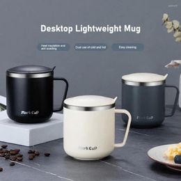 Mugs Heat-Resistant Stainless Steel Coffee Mug Insulated Cup With Lid And Handle Double Wall Tumbler For Cold