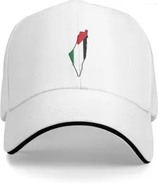 Ball Caps Vintage Baseball Cap For Men Women Flag Map Of Palestine Palestinian Dad Hat Adjustable Black