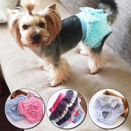 Dog Apparel Pets Diaper Sanitary Physiological Pants Washable Cotton Pet Briefs Diapers Underwear For Home Supplies