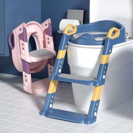 Stair Style Children's Boy and Girl Folding Rack Stool Child Step Toilet Seat Ring Baby Potty Toilets L2405