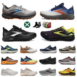 2024 New Fashion Designer Brooks Running Shoes Cascadia 17 Ghost 15 Triple Black White Hiking shock absorption women mens sneakers