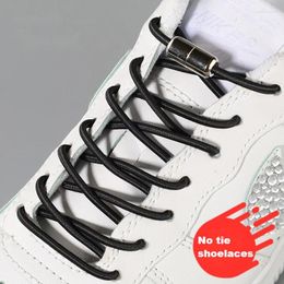 Shoe Parts Elastic Laces No Tie Shoes Round Shoelaces For Sneakers Rubber Without Ties Kids Adult Quick Lace Bands