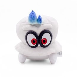 Lovely White Hat Plush Toy Big Eyes Stuffed Anime Doll Kids Plushie Cartoon Character Children Birthday Christmas Gift