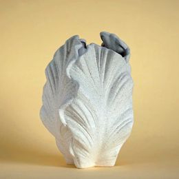 Vases CAPIRON Ceramic Coral Shape Vase for Pampas Grass Dried Flower Nordic Modern Art Decoration INS Pop Home Design Living Room Tabl J240515