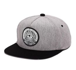 New 2021 Fashion Round Label Triangle Eye Illuminati Snapback Hats Women Adjustable Baseball Cap Men Snapbacks Hip Hop Hat6051786