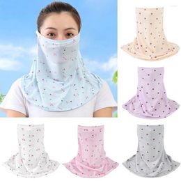 Cycling Caps Sun Protection Sunscreen Mask Fashion Breathable Traceless Ice Silk Face Covering Thin Neck Cover Summer Outdoor