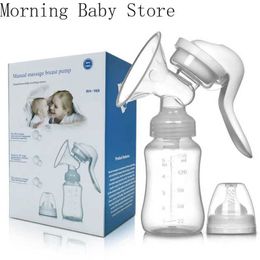 Breastpumps 150ML Manual Breast Feeding Pump Original Non Bisphenol A Polypropylene Bottle Soft Cushion Function Q240514
