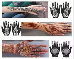 WholeNew 1Pcs India Henna Temporary Tattoo Stencils For Hand Leg Arm Feet Body Art Template Body Decal For Wedding NB137 6720907