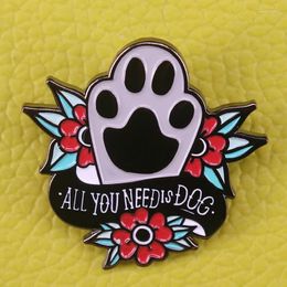 Brooches All You Need Is Love And A Dog Badge Puppy Enamel Pin Men's Friend Decor