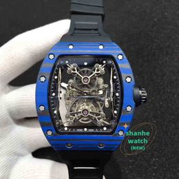 RM Data de relógio de luxo Mechanical Watch Business Leisure RM50-27-01 Totalmente automático Fita de fibra de carbono Swiss Movement Wristwatches