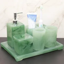Liquid Soap Dispenser Luxury Emerald Green Bathroom Supplies Tray Hand Sanitizer Bottle Lotion Press Household Simple Accessories