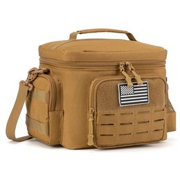 Tactical Lunch Bag for Men Military Heavy Duty Box Work Leakproof Insulated Durable Thermal Cooler Meal Camping Picnic 240506
