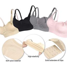 DB4M Maternity Intimates Pregnant womens bras cordless care maternity clothing anti sagging breastfeeding breathable latex for women d240517